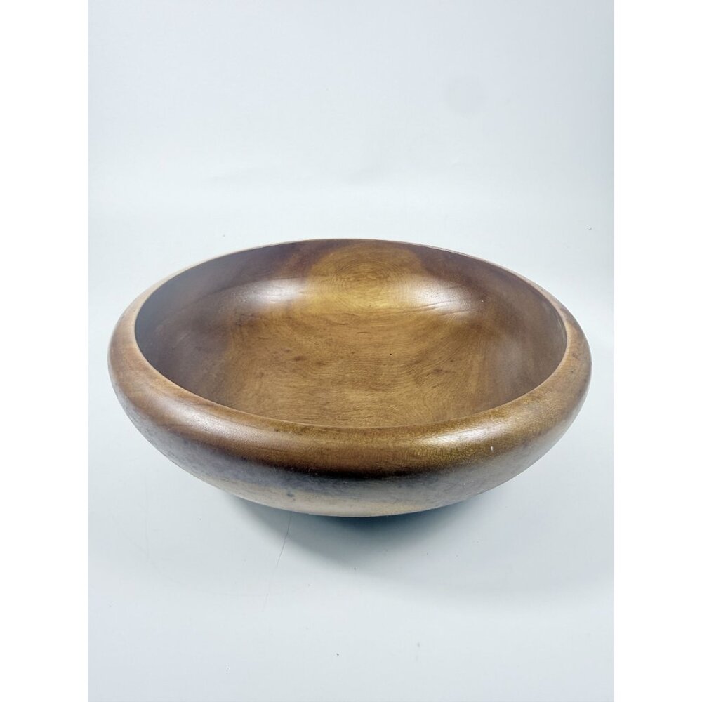 Dough Salad Bowl 1940’s Light Wood Pine RoundVintageMid Century Modern Farmhouse - Picture 7 of 12